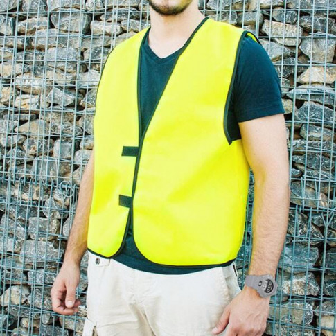 Werbeweste in Farbe ohne reflektierende Streifen