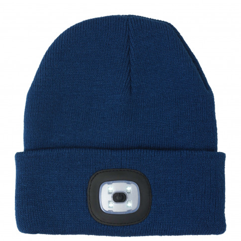 Acryl-Mütze mit Stirnlampe