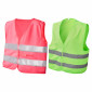 Gilet de sécurité avec bandes réfléchissantes rose ou vert (4 tailles)
