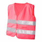 Gilet de sécurité avec bandes réfléchissantes rose ou vert (4 tailles)