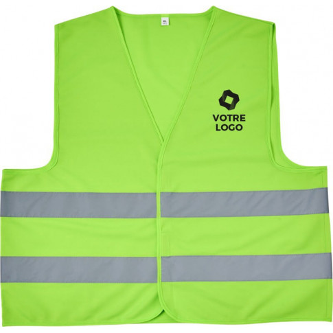 Gilet de sécurité avec bandes réfléchissantes rose ou vert (4 tailles)