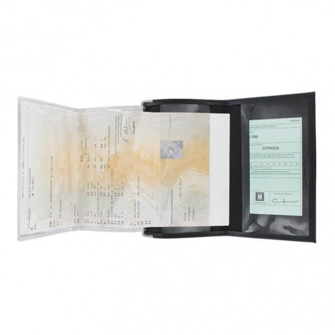 Porte-carte grise 2 volets en simili-cuir personnalisé