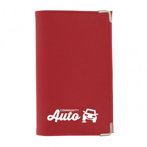 Porte-carte grise 2 volets en simili-cuir personnalisé