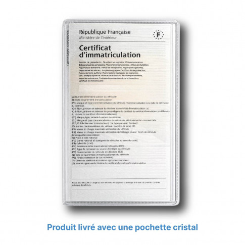 Porte-carte grise 2 volets en simili-cuir personnalisé
