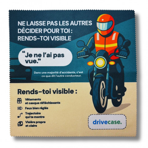 Chiffon microfibre éducatif pour motard - Être Vu