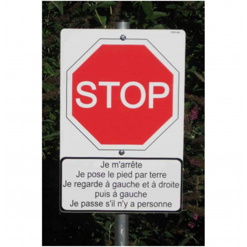 Lerntafel „Stopp“