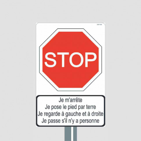 Lerntafel „Stopp“