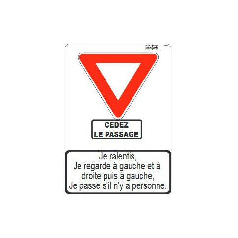 Lehrschild „Vorfahrt gewähren”