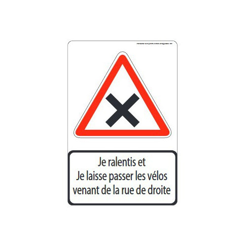 Lehrschild „Vorfahrt von rechts”
