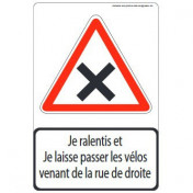 Lehrschild „Vorfahrt von...