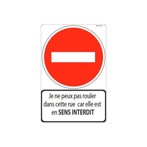 Pädagogisches Schild Einbahnstraße