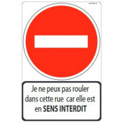 Panneau pédagogique Sens...