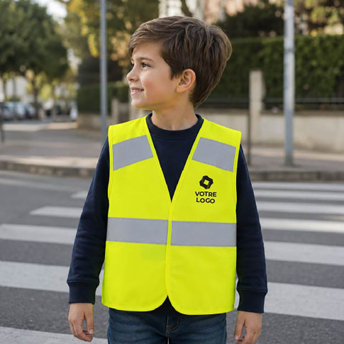 Gilet réfléchissant pour enfant personnalisable - Made in Europe