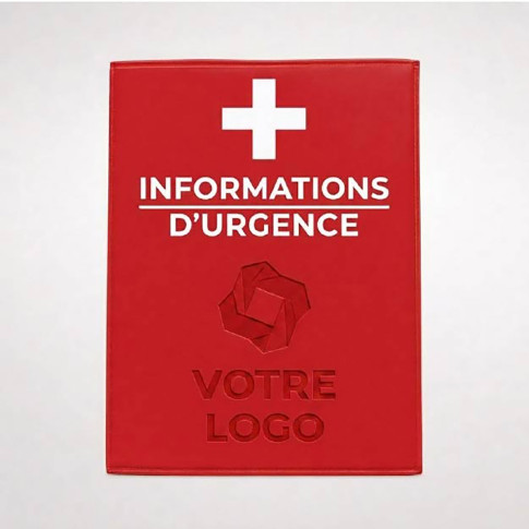 Pochette d'informations d'urgence pour ceinture de sécurité
