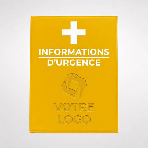 Pochette d'informations d'urgence pour ceinture de sécurité