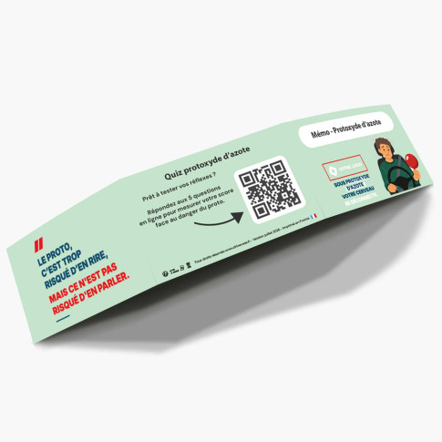 Réglette mémo protoxyde d’azote©️ Drivecase personnalisable