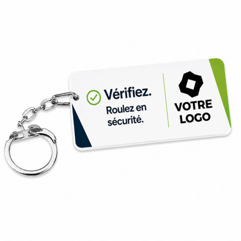 Testeur d’usure des pneus porte clés - personnalisable