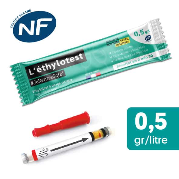 Éthylotest électronique Rechargeable - Appareil Homologué Précis Avec écran LCD, Idéal Pour Contrôle Avant Conduite