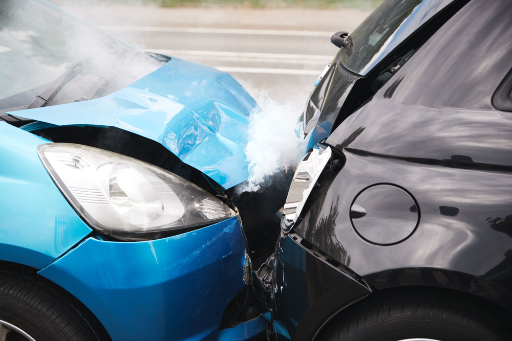 Accident de voiture par derrière sans assurance auto